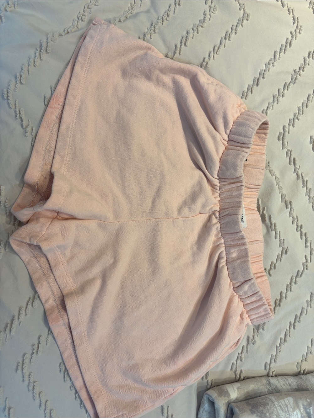 Garage Light Pink Elastic-Waist Athletic Shorts
